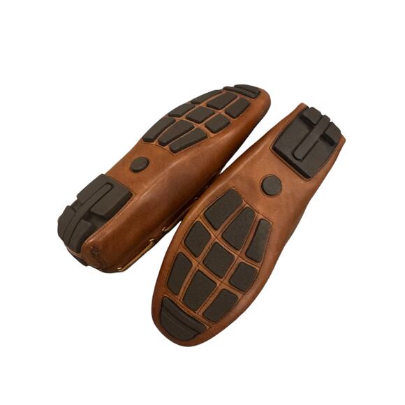 J. Crew Leather Driving Shoes Low Top Round Toe Brown Size US 10.5 NWOB - Picture 6 of 11